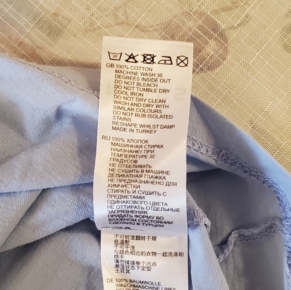 Reiss Blue Lightweight Cotton T-Shirt - Picture 6 of 9